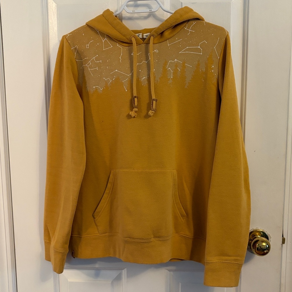 tentree Mustard Hoodie with Constellation Design